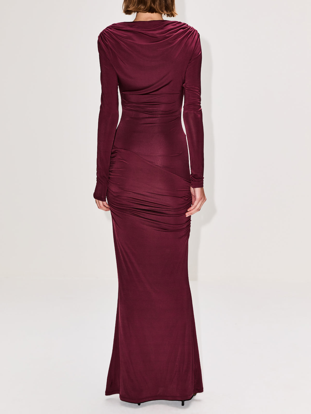 Draped Jersey Dress | PARIS GEORGIA | elysewalker OXBLOOD / S Draped Jersey Dress | PARIS GEORGIA | elysewalker OXBLOOD / S