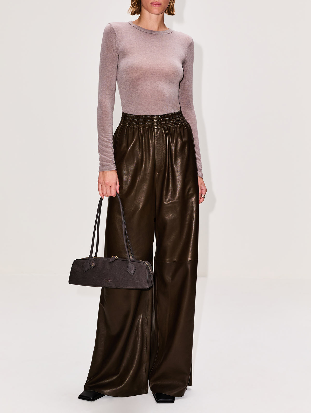 Wide Leg Pant,PETAR PETROV,UMBER,Image 2