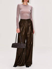 Wide Leg Pant,PETAR PETROV,UMBER,Image 2