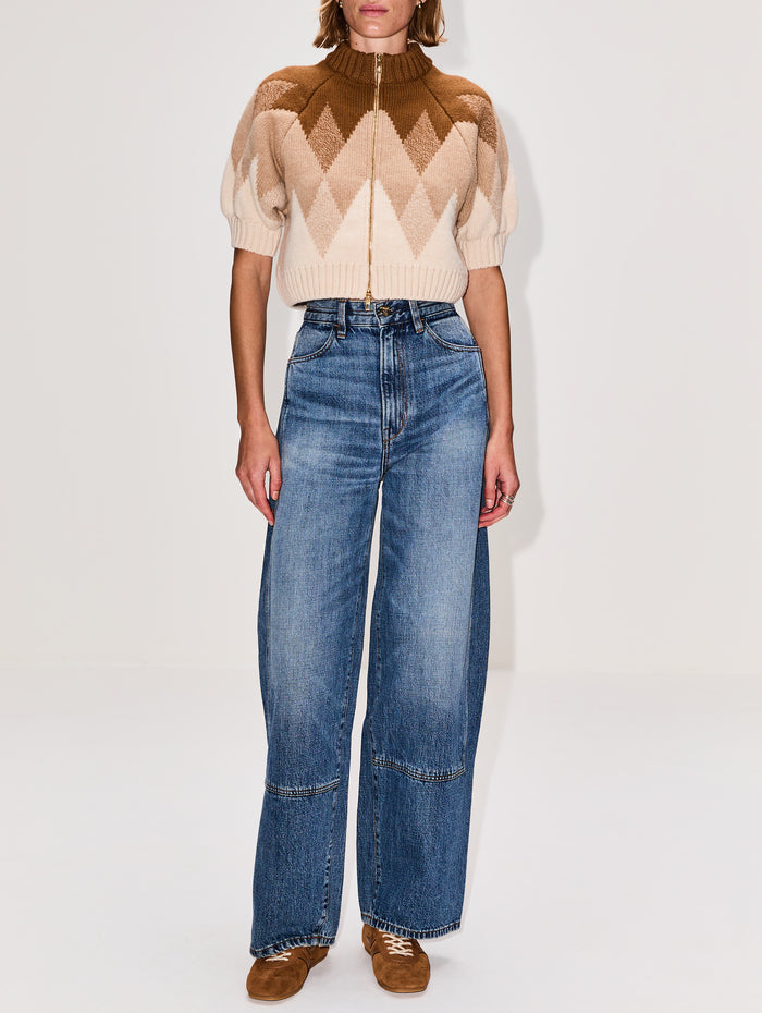 Innes Sweater,RÙADH,CAMEL JAQUARD,Image 1