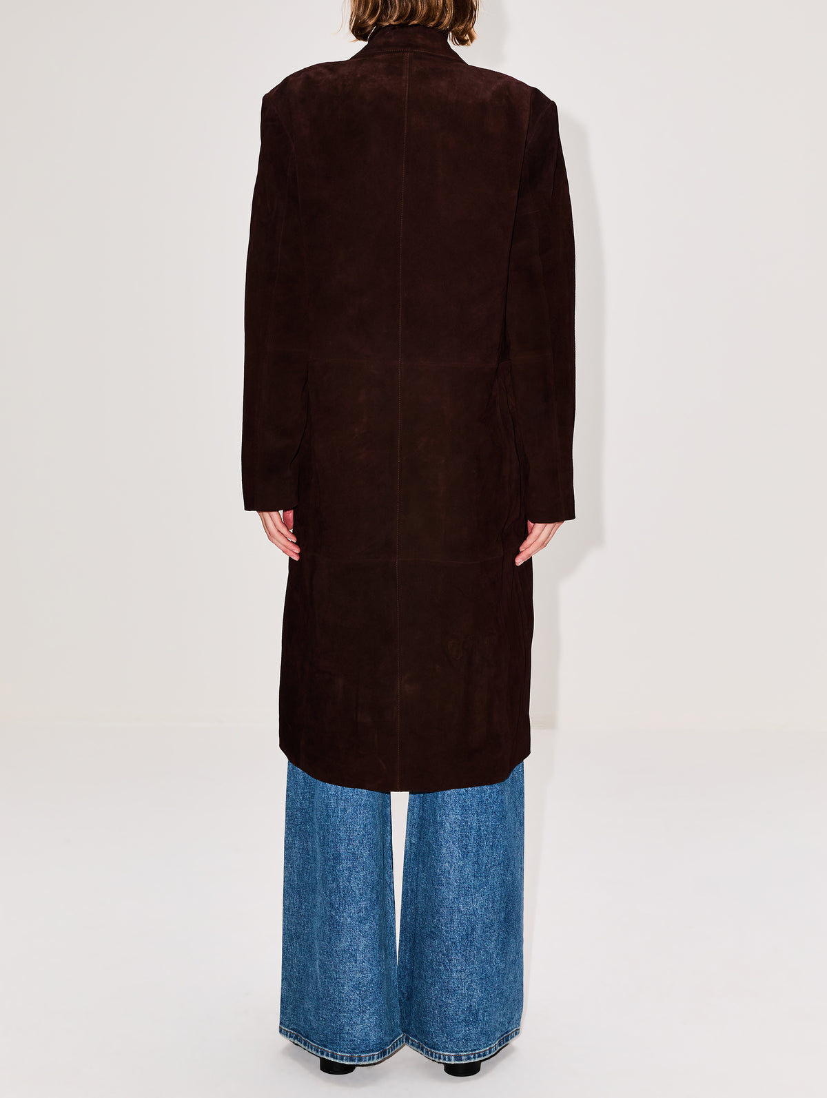 Sabine Suede Jacket,STAUD,ESPRESSO,Image 3