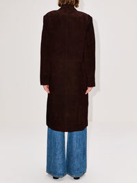 Sabine Suede Jacket,STAUD,ESPRESSO,Image 3