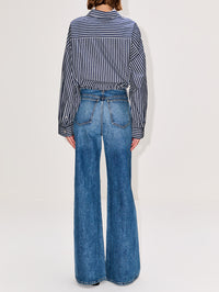 Front Tie Shirt,DENIMIST,DARK NAVY,Image 3