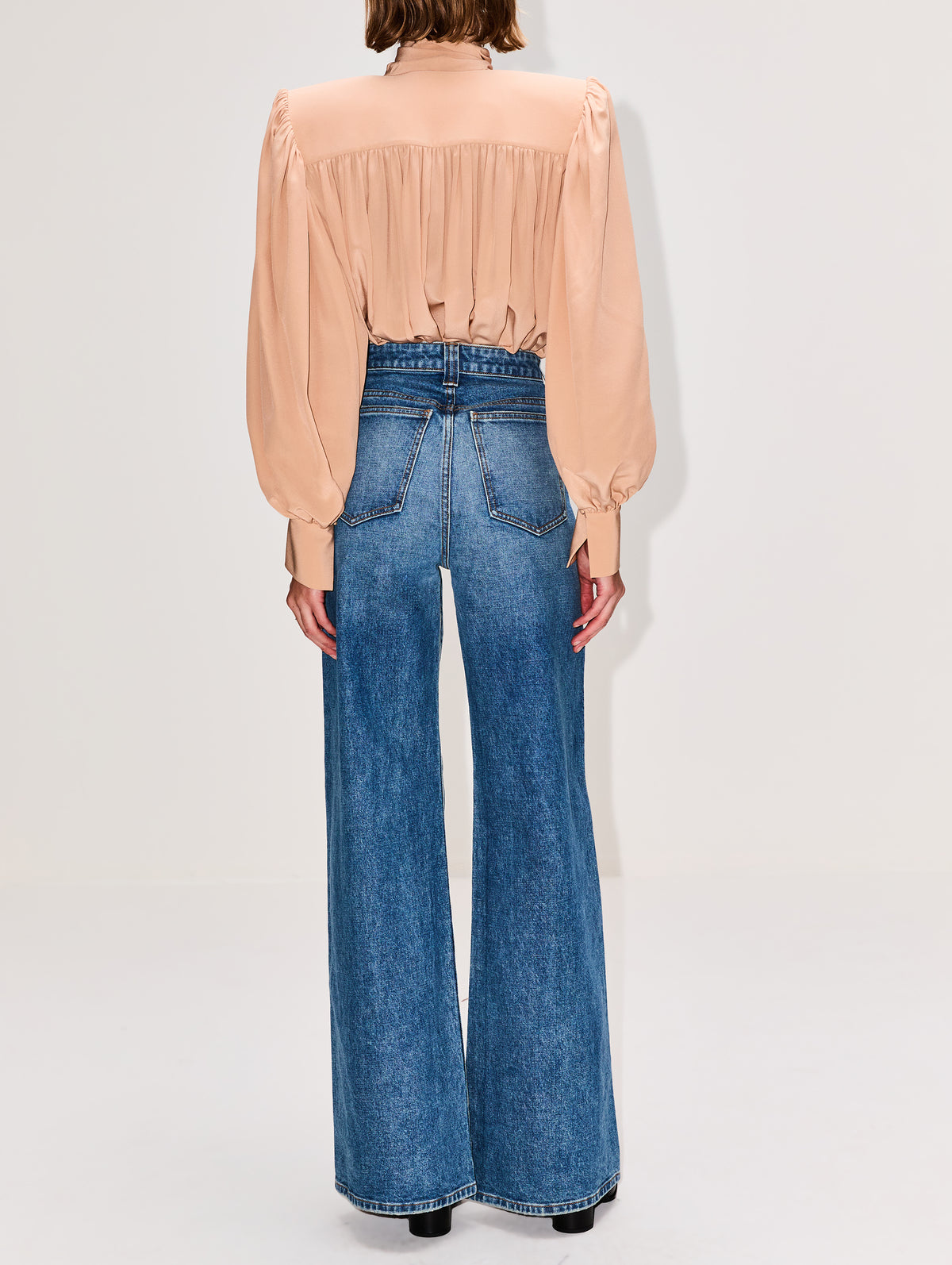 Runway Blouse,CHLOÉ,SAND BROWN,Image 3