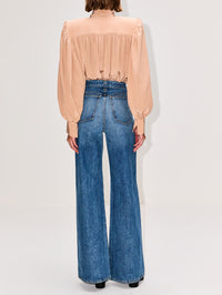 Runway Blouse,CHLOÉ,SAND BROWN,Image 3