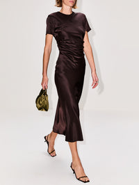 Marcel Silk Dress,STAUD,EARTH,Image 3