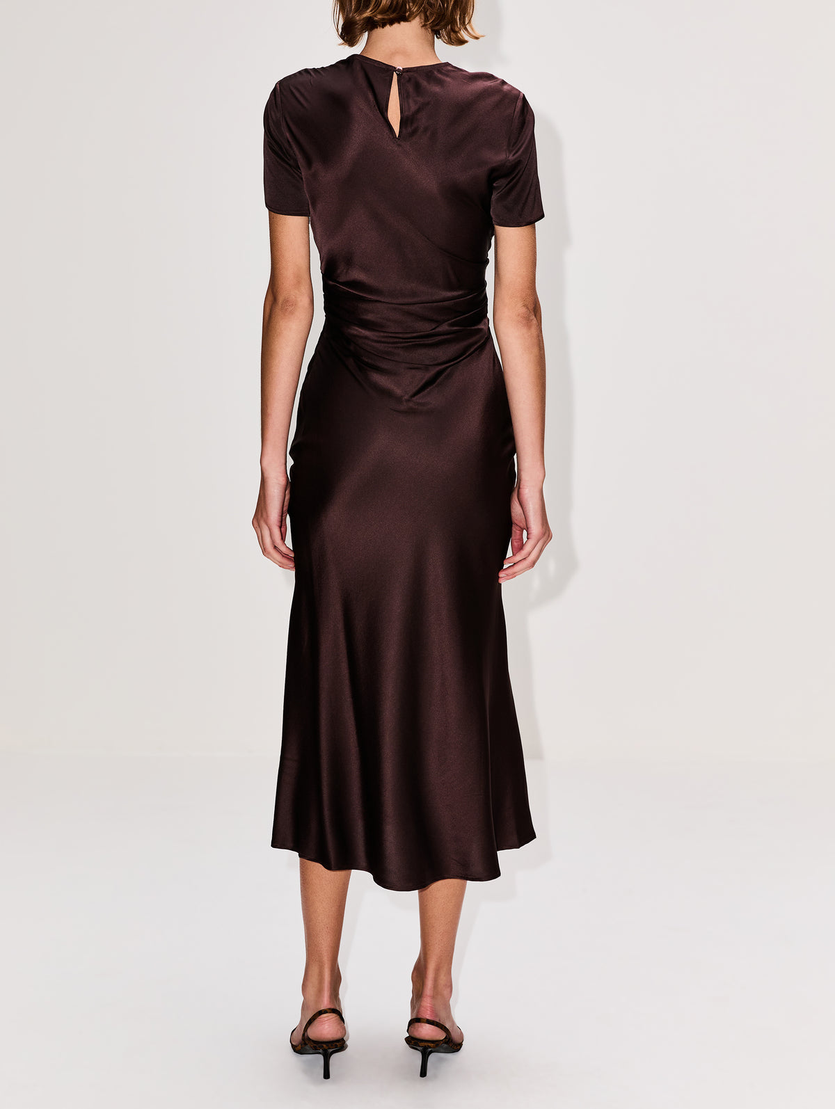 Marcel Silk Dress,STAUD,EARTH,Image 4