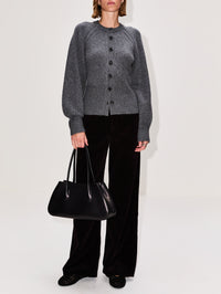 Sculpted Cardigan,GUEST IN RESIDENCE,CHARCOAL,Image 2