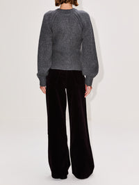 Sculpted Cardigan,GUEST IN RESIDENCE,CHARCOAL,Image 3