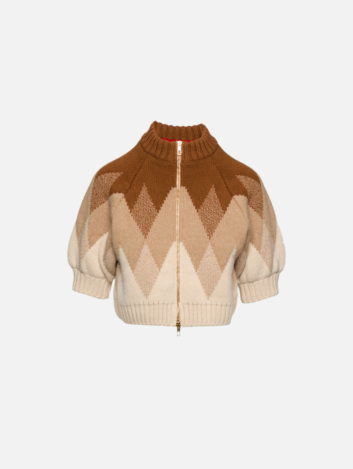Innes Sweater,RÙADH,CAMEL JAQUARD,Image 1