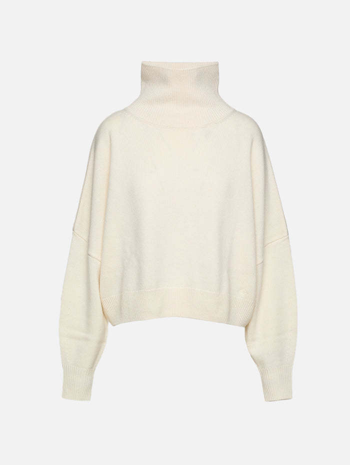 Luke Stand Collar Sweater,LOULOU DE SAISON,IVORY,Image 1