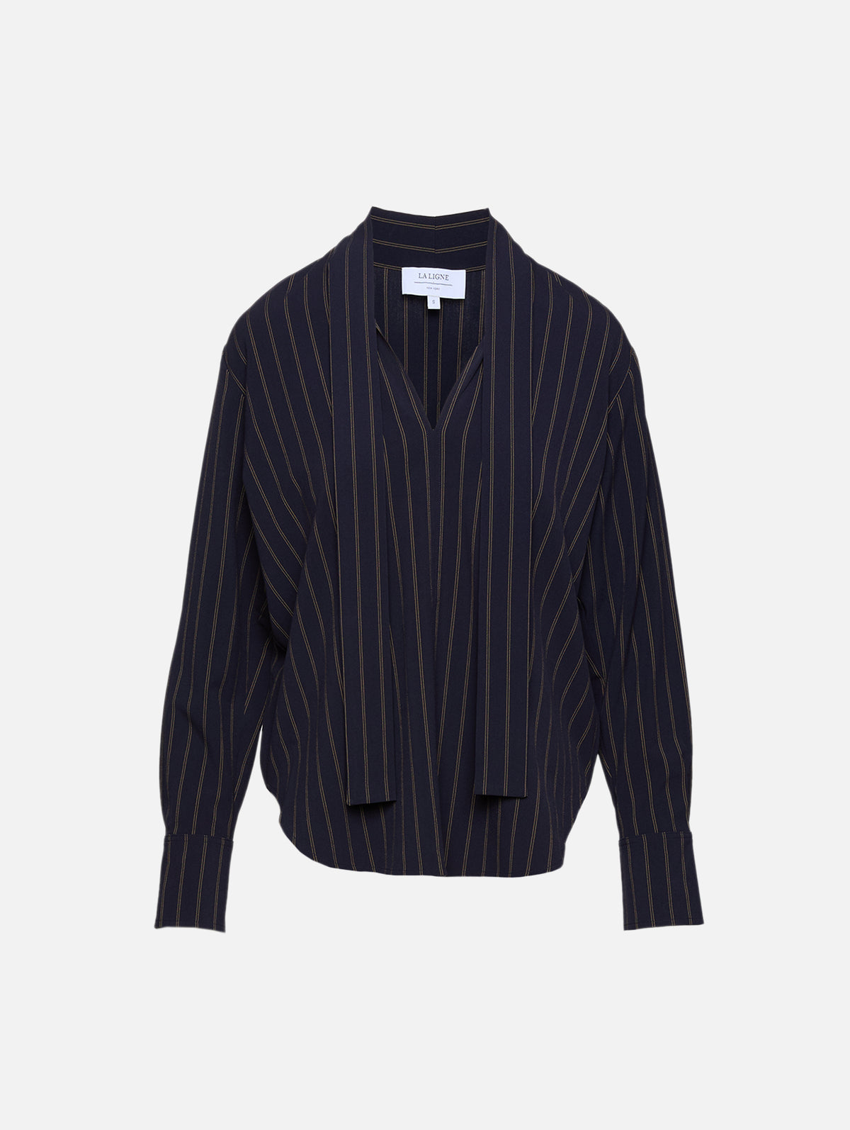 Roman Shirt,LA LIGNE,NAVY TAN,Image 1