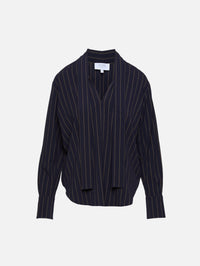 Roman Shirt,LA LIGNE,NAVY TAN,Image 1