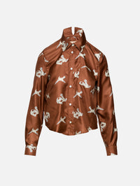 Ravens Printed Shirt,MARNI,MAROON,Image 1