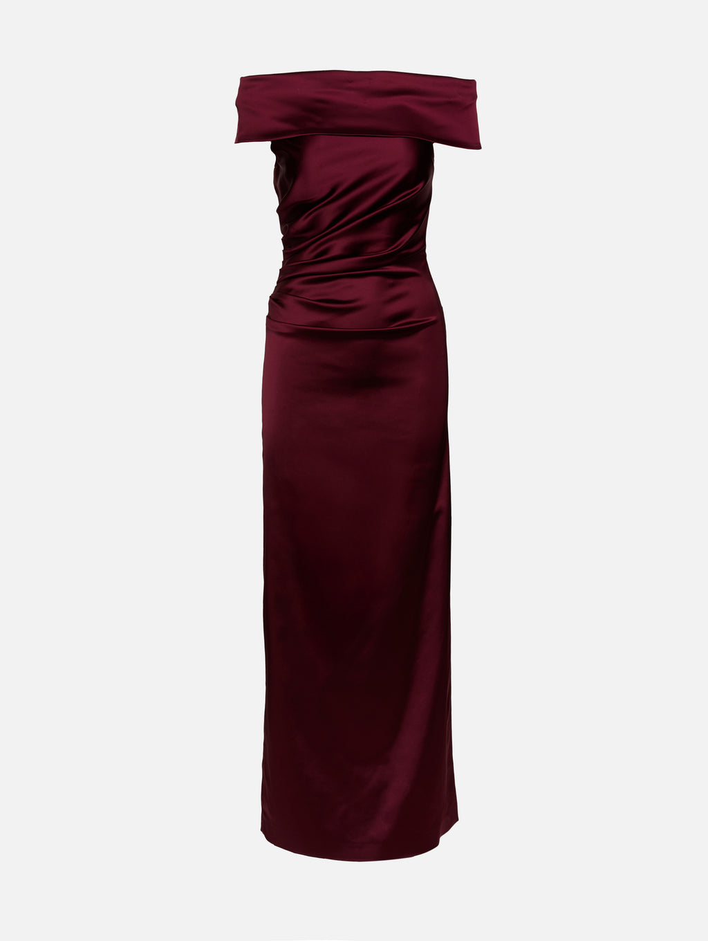 Max Mara | Woman - Long stretch satin dress - Raspberry