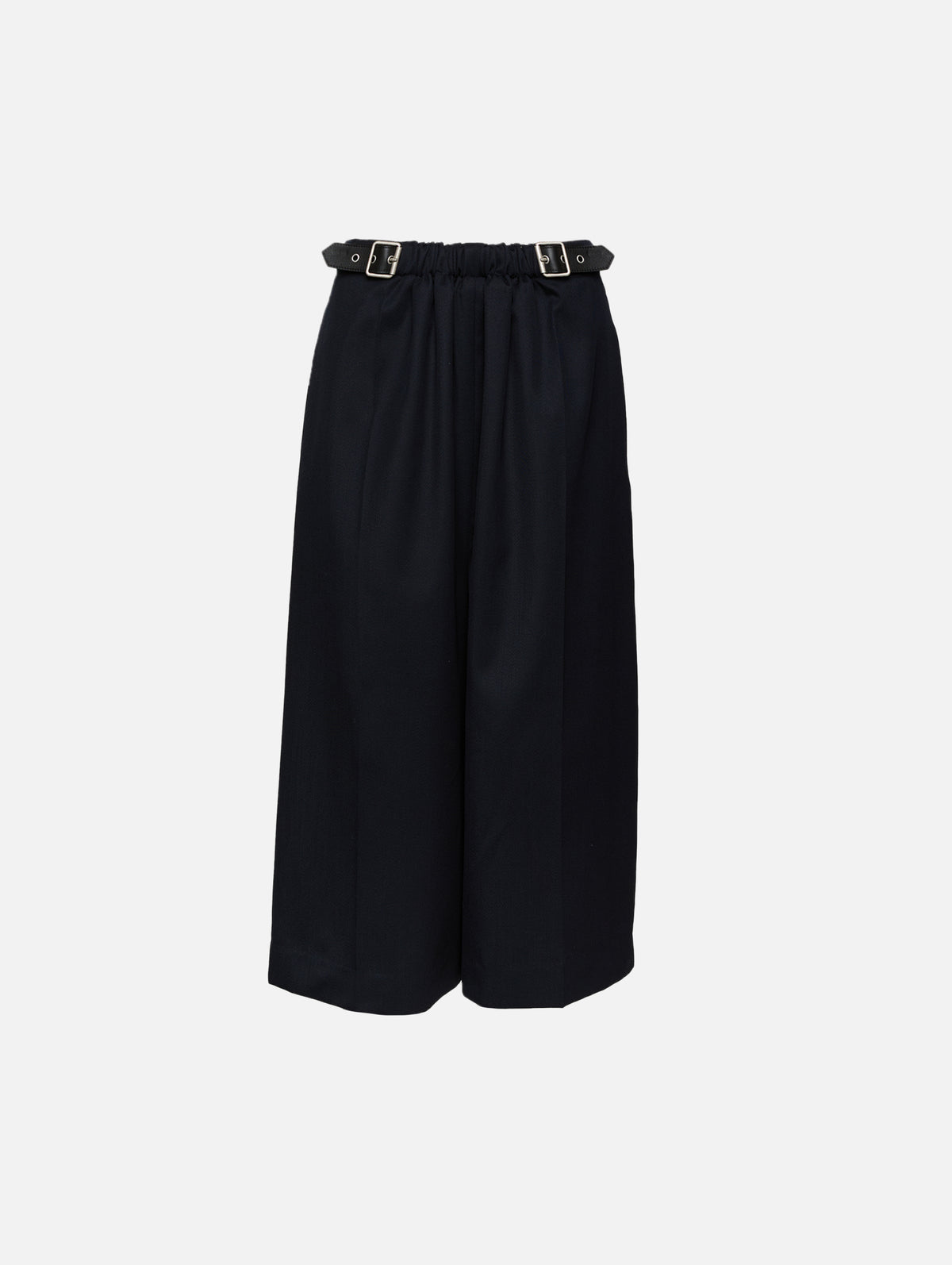 Cropped Belted Trouser,LOEWE,NAVY BLUE,Image 1
