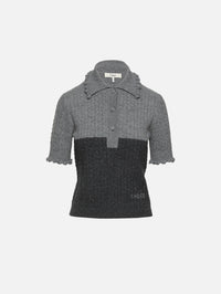 Knit Short Sleeve Top,CHLOÉ,GREY,Image 1