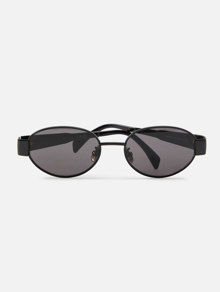 Triomphe Metal Sunglasses,CELINE EYEWEAR,SHINY BLACK,Image 1