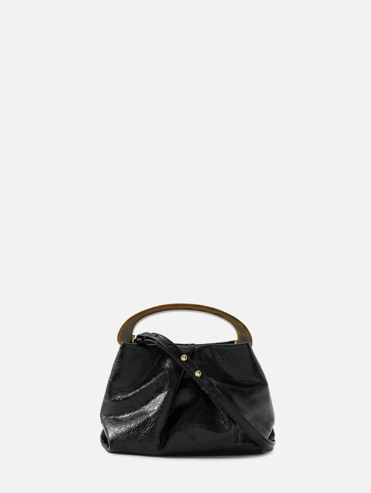 Crisp Top Handle Bag,DRIES VAN NOTEN,BLACK,Image 2