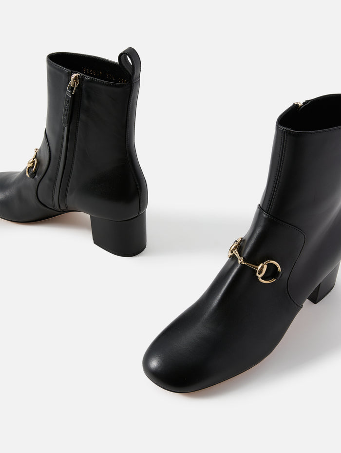 Lady Horsebit Bootie,GUCCI,NERO,Image 1
