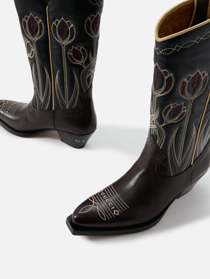 Tex Boot,GUCCI,DARK BORDEAUX,Image 1