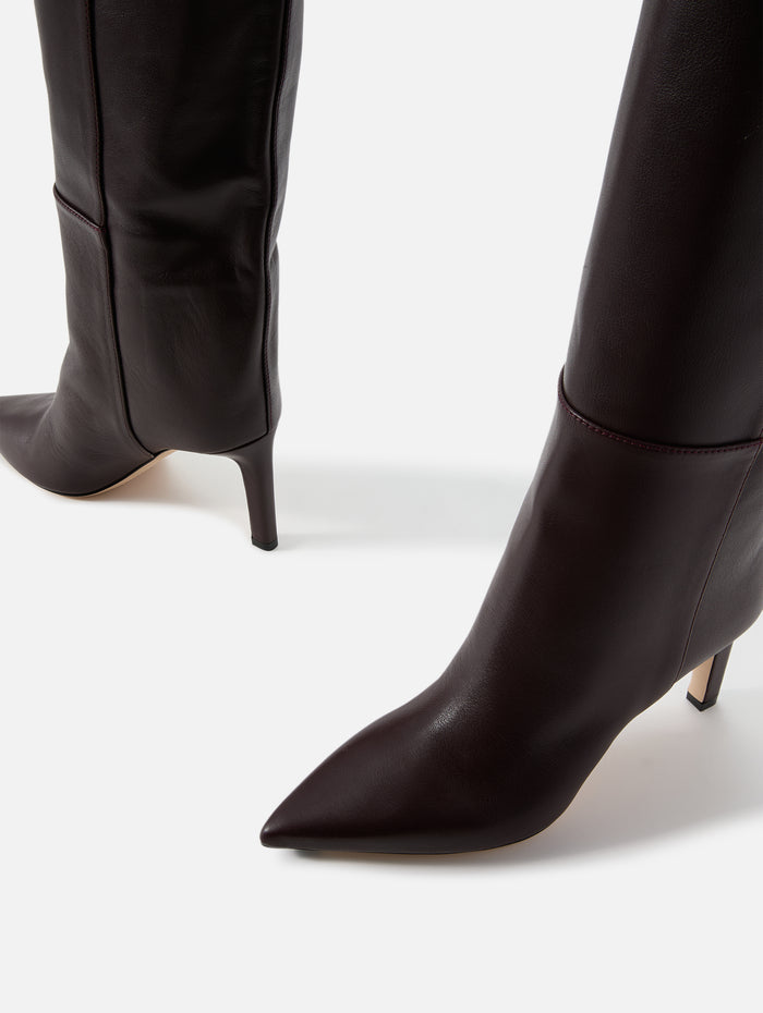 Alizze Boot 85mm,JIMMY CHOO,DEEP MERLOT,Image 1