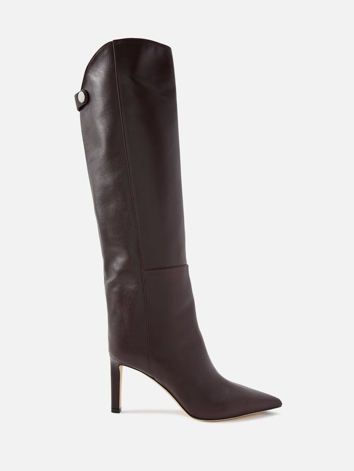 Alizze Boot 85mm,JIMMY CHOO,DEEP MERLOT,Image 1