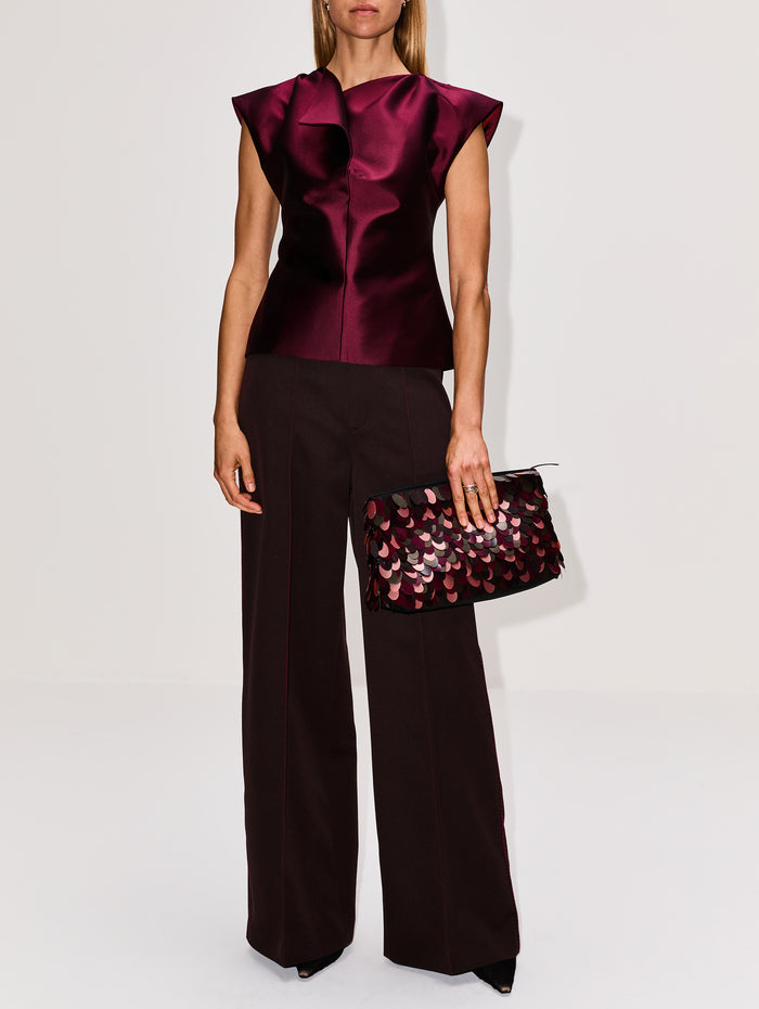 Silk Peel Top,CHRISTOPHER JOHN ROGERS,RADDICHIO,Image 1