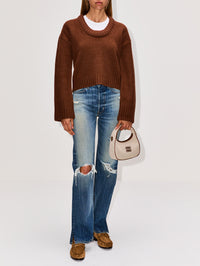 Amelia U Neck Sweater,ELYSEWALKER LABEL,CINNAMON,Image 5