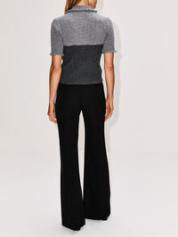 Knit Short Sleeve Top,CHLOÉ,GREY,Image 3