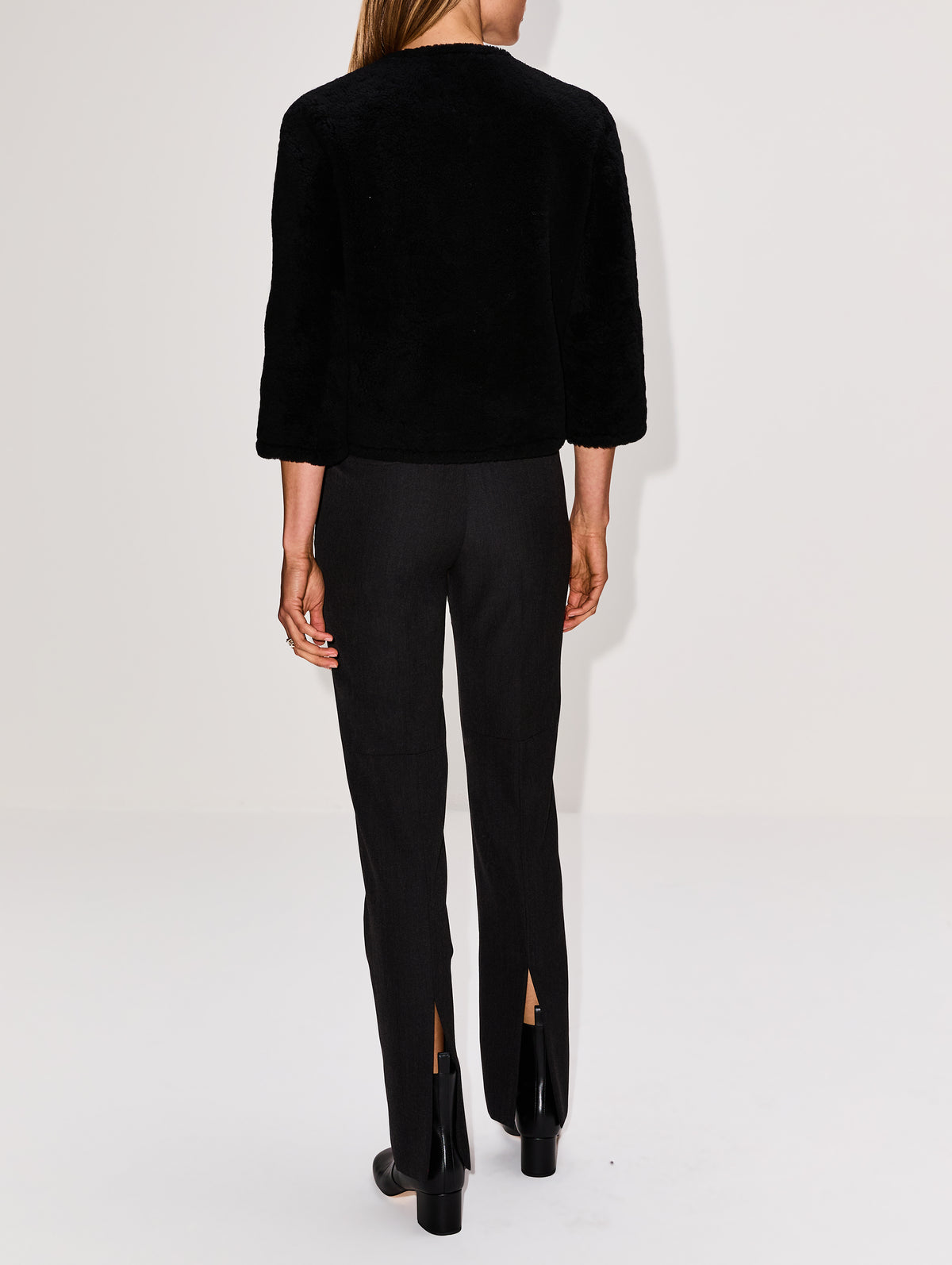 Soft Biker Jacket,GUCCI,BLACK,Image 3