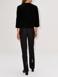 Soft Biker Jacket,GUCCI,BLACK,Image 3