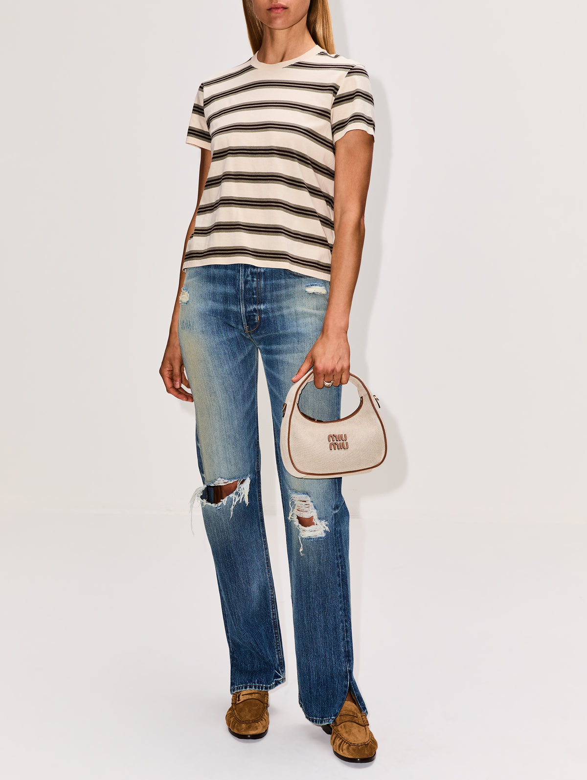 Kenzie T Shirt,KALLMEYER,MINK STRIPE,Image 2