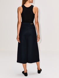 Cropped Belted Trouser,LOEWE,NAVY BLUE,Image 4