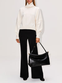 Luke Stand Collar Sweater,LOULOU DE SAISON,IVORY,Image 2