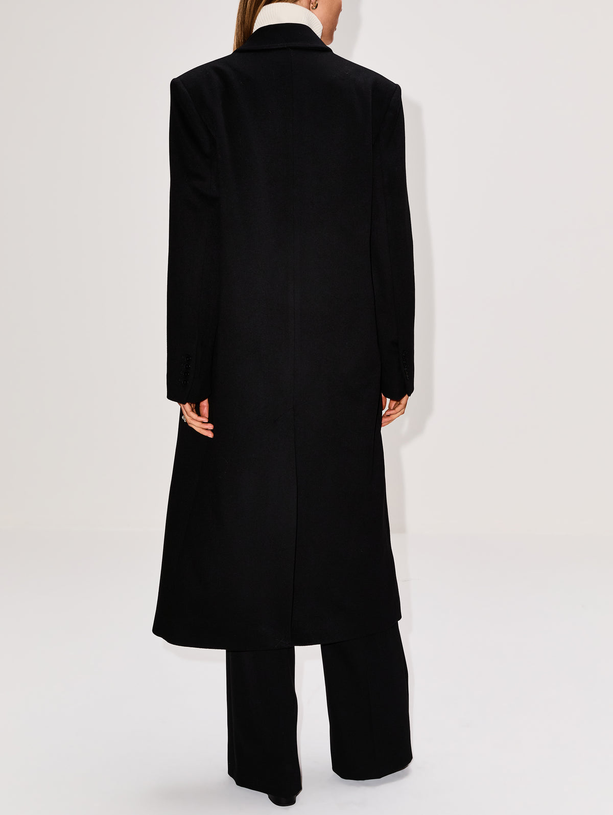 Rosco Double Breasted Coat,LOULOU DE SAISON,BLACK,Image 3