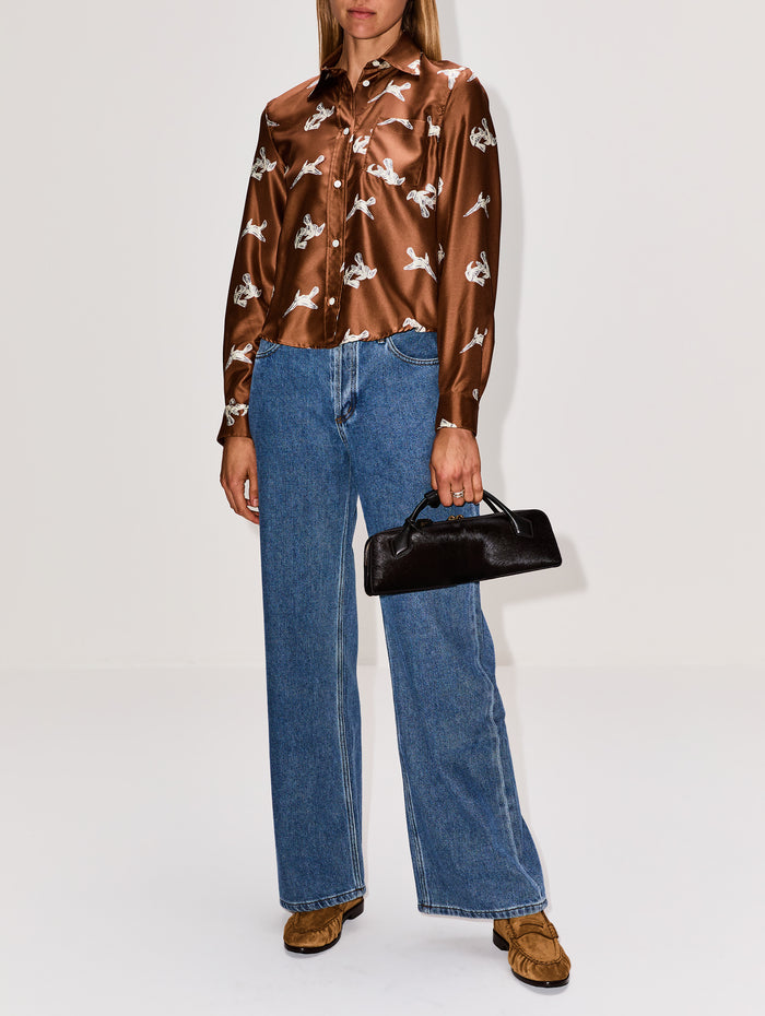 Ravens Printed Shirt,MARNI,MAROON,Image 1