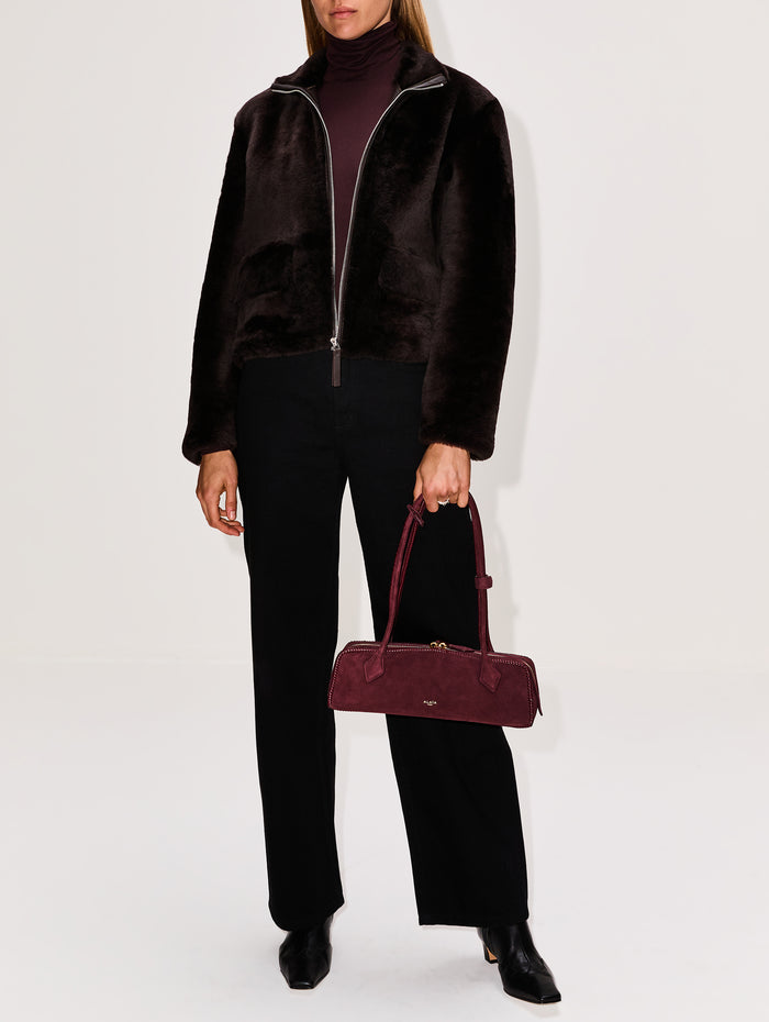 Scarlett Jacket,PROENZA SCHOULER WHITE LABEL,CACAO,Image 1