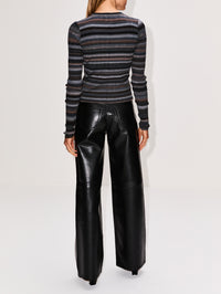 Cool Pant,STILL HERE NYC,BLACK LEATHER,Image 4