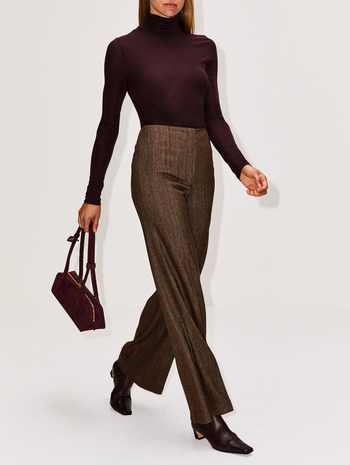 Faru Trouser,VANESSA BRUNO,MARRON,Image 3