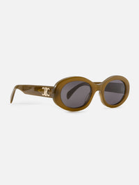 Triomphe Sunglasses,CELINE EYEWEAR,SHINY OLIVE,Image 2