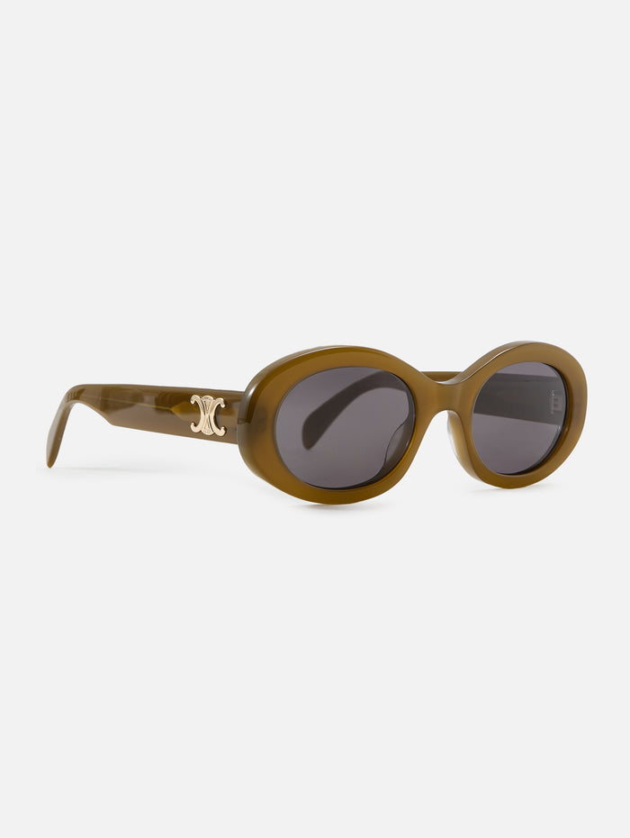 Triomphe Sunglasses,CELINE EYEWEAR,SHINY OLIVE,Image 1