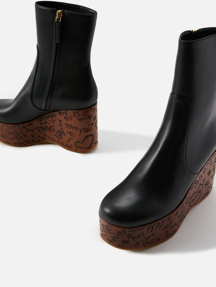 Maxime Wedge Boot,CHLOÉ,BLACK,Image 1