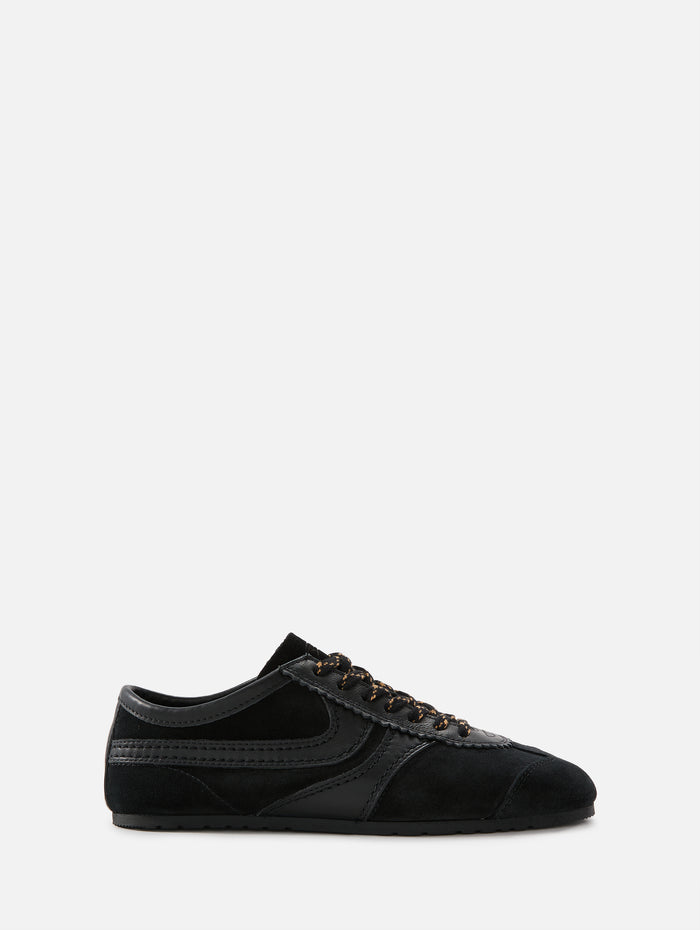 Suede Low Top,DRIES VAN NOTEN,BLACK,Image 1