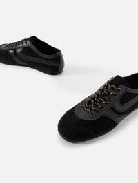 Suede Low Top,DRIES VAN NOTEN,BLACK,Image 2