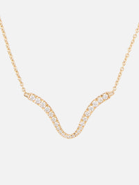 Clara Curved Pendant,MELISSA KAYE,YELLOW GOLD,Image 1