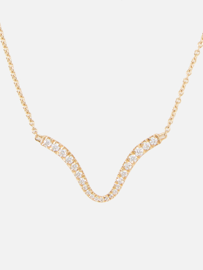 Clara Curved Pendant,MELISSA KAYE,YELLOW GOLD,Image 1