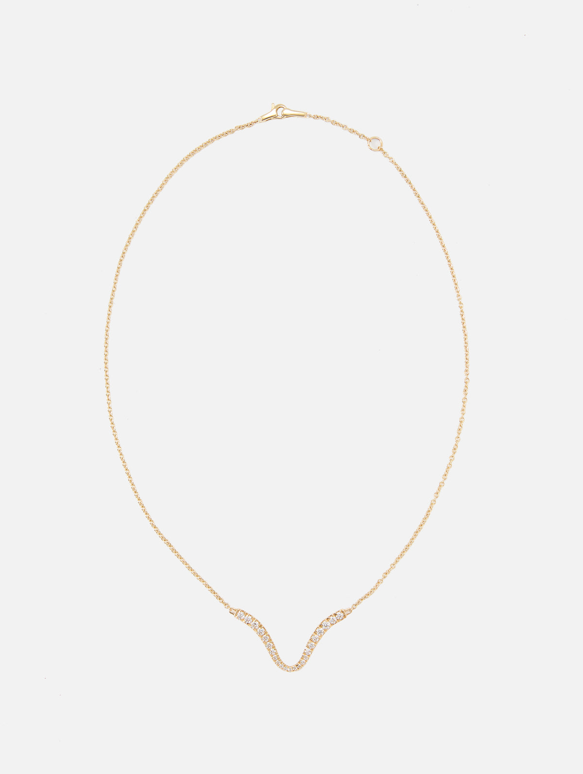 Clara Curved Pendant,MELISSA KAYE,YELLOW GOLD,Image 2