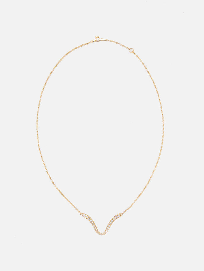 Clara Curved Pendant,MELISSA KAYE,YELLOW GOLD,Image 1