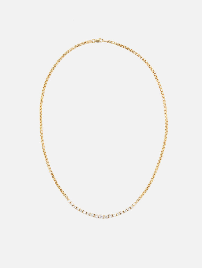 Graduated Diamond Necklace,SHYLEE ROSE,YELLOW GOLD,Image 1